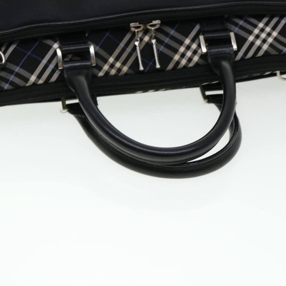 BURBERRY Nova Check Black label Business Bag Nylon Black Blue - Picture 9 of 11